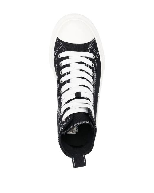 DSquared² Black Platform-Sole High-Top Sneakers