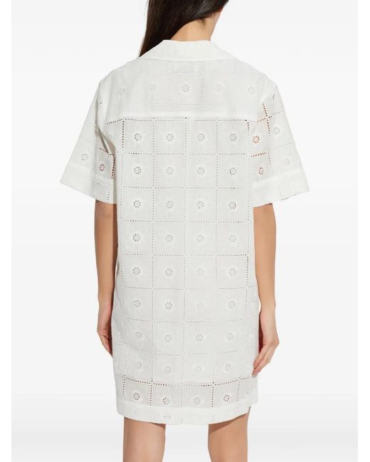 Paul Smith White Button-Up Mini Dress
