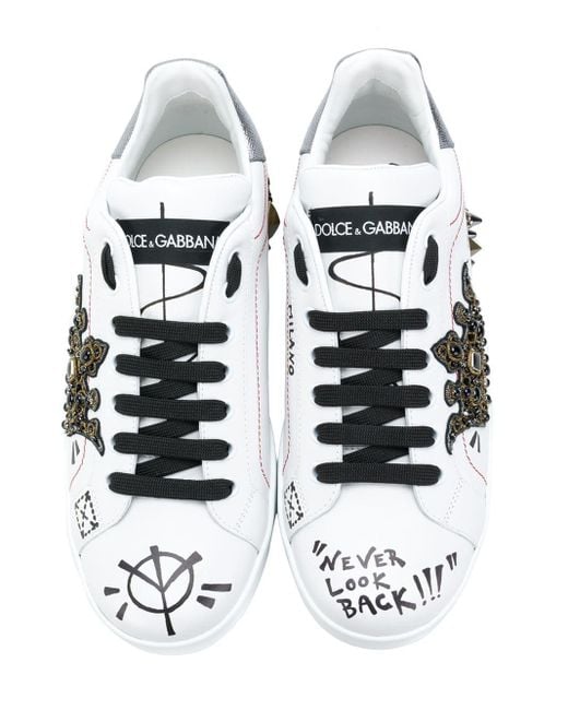 Dolce Gabbana King Of Love Sneakers in White for Men Lyst Canada