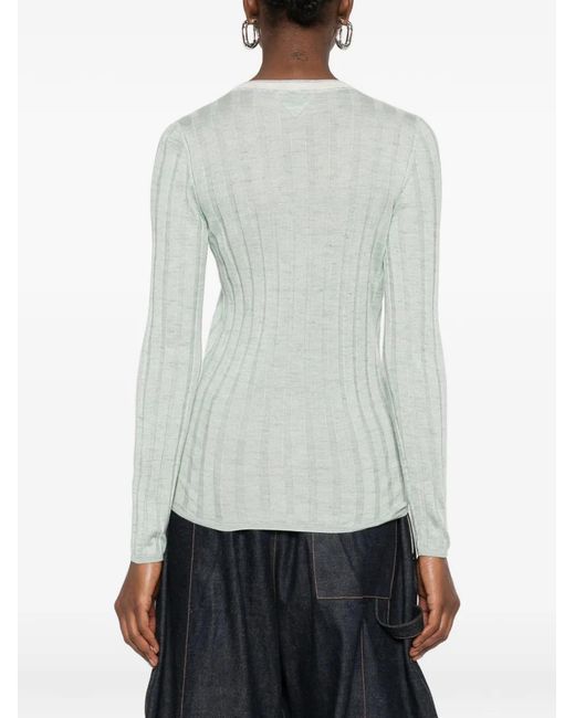 Prada Geribbeld Vest in het Blue