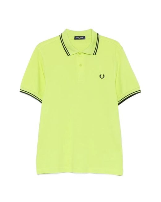 Fred Perry Yellow Twin Tipped Polo Shirt for men