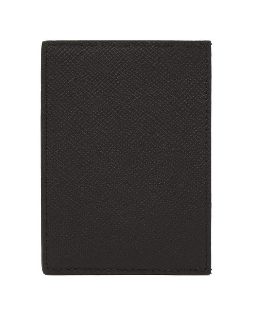 Smythson Black Large Panama Flat Cardholder