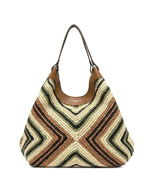 Gianni Chiarini Natural Dua Woven Shoulder Bag