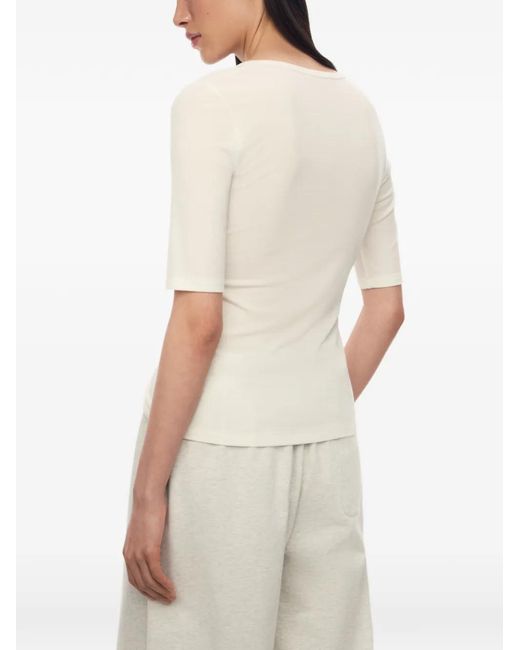 12 STOREEZ White Gwen Short-Sleeve Top