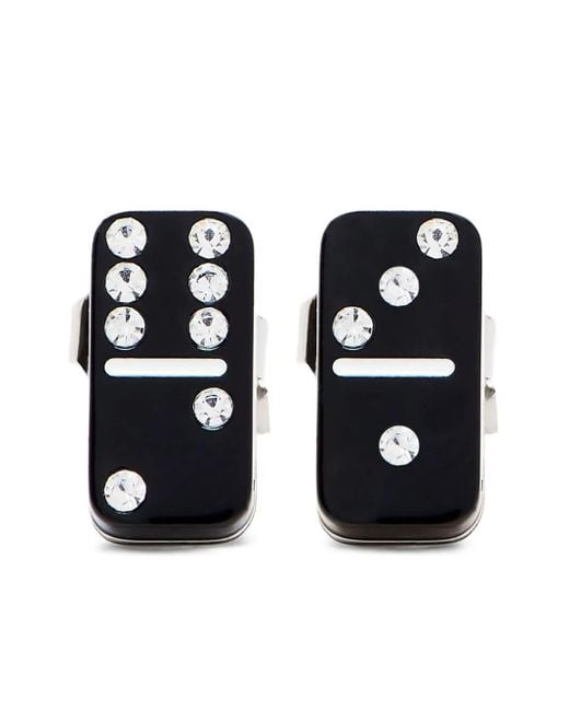 Marc Jacobs Black Domino Stud Earrings