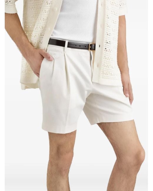 メンズ Dolce & Gabbana プリーツ ショートパンツ White