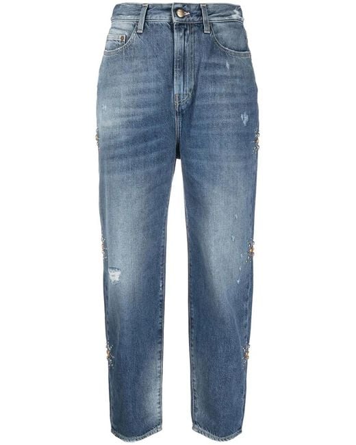 Washington DEE-CEE U.S.A. Blue High-Waisted Cropped Jeans