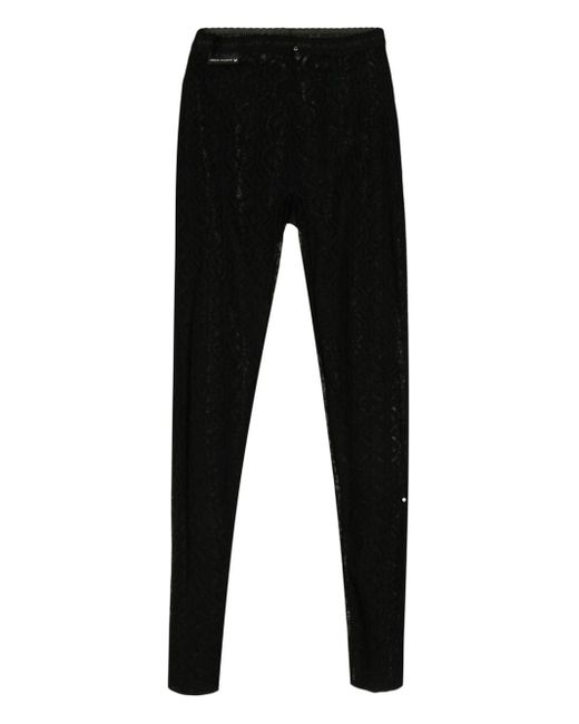 MARINE SERRE Black High-waisted leggings