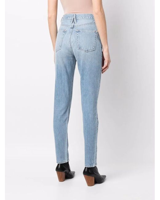 SLVRLAKE Denim Blue Skylin Straight-Leg Jeans