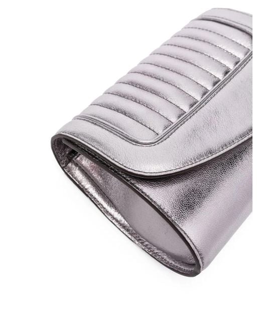 Delage Gray Jeanne Metallic Cross-Body Bag