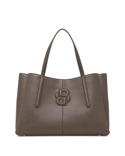 Boss ロゴエンボス ハンドバッグ Brown