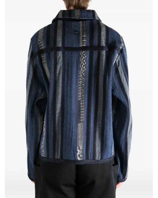 Adererror Blue Striped Pocket Jacket