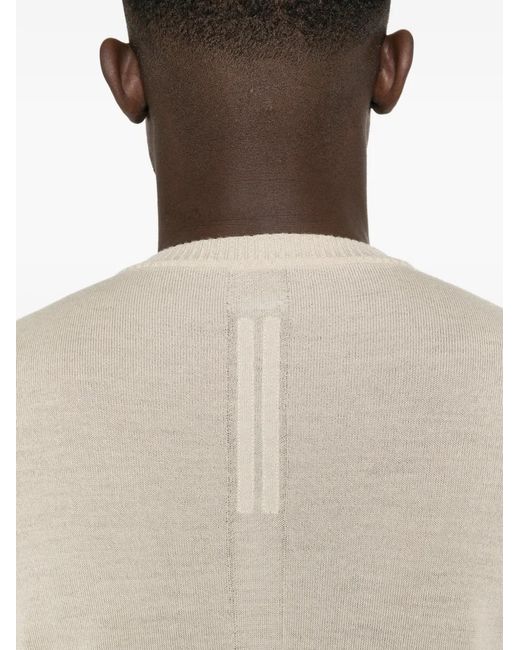 Rick Owens Natural Long-Sleeve Sweater for men