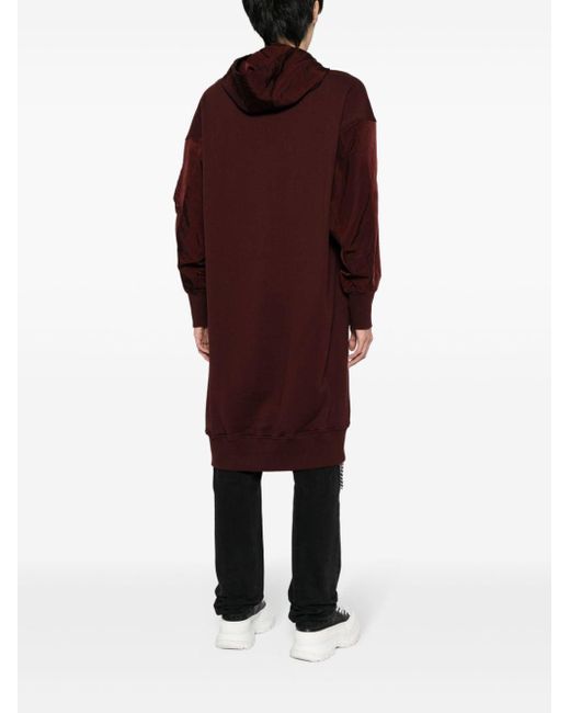 Julius Red Zip-up Hooded Coat for men