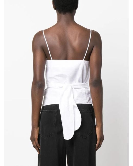 Iceberg White Wraparound Cotton Top