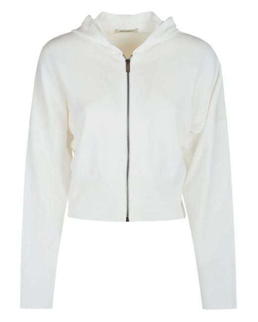 hinnominate White Zip-Up Bomber Jacket