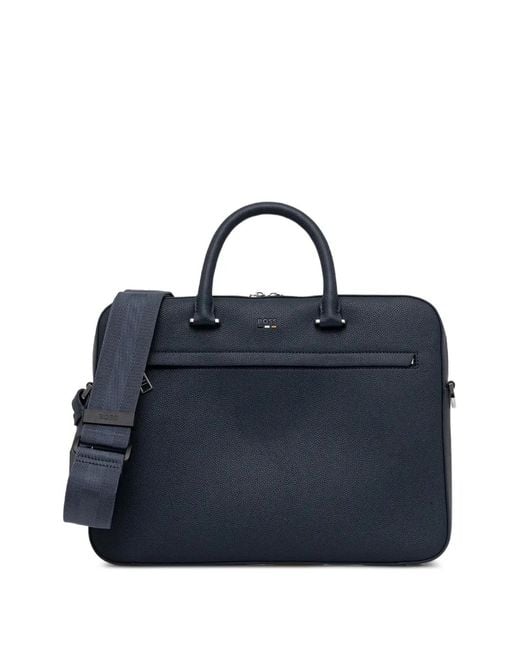 Boss Blue Top Handle Shoulder Document Holder for men