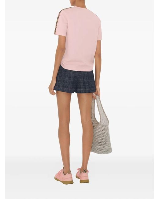 Burberry T-Shirt Met Logo in het Pink