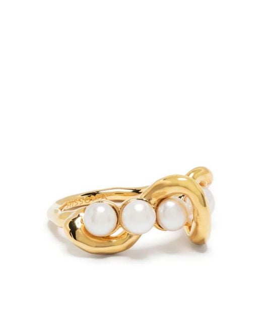 Missoma Metallic Ring Mit Geschmolzenen Perlen