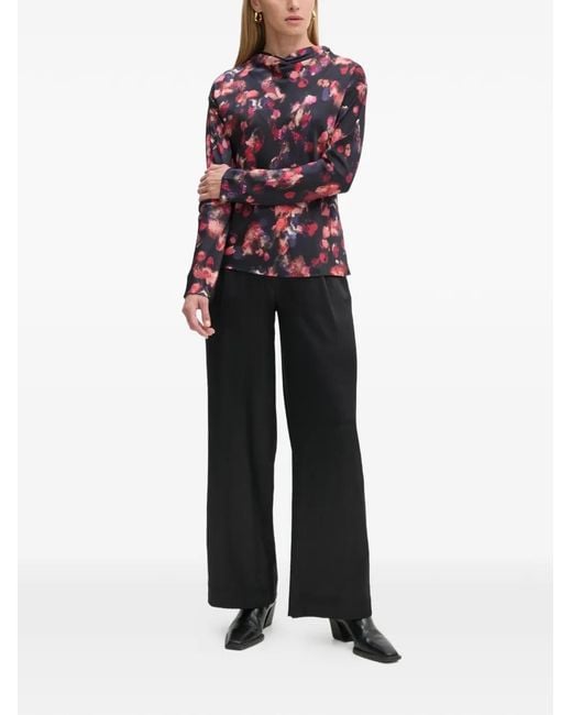 A.L.C. Red Georgia Open-Back Blouse