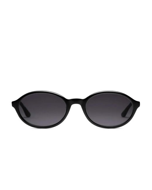 PETER AND MAY Black Oval-Frame Sunglasses