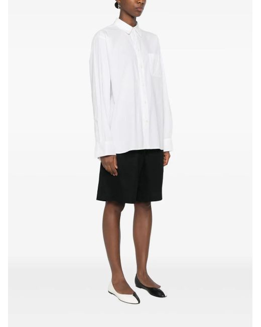 6397 White Long-Sleeve Button-Down Shirt