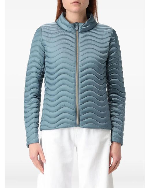 Save The Duck Pearl Wave Quilted Jacket in Blue | Lyst UK
