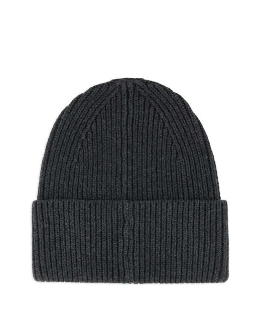 Isabel Marant Black Mayers Ribbed Beanie Hat