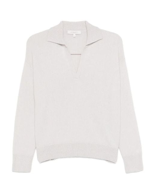 Antonelli White Collared Sweater