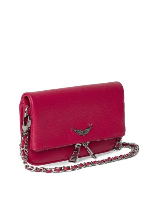 Zadig & Voltaire Purple Nano Rock Clutch Bag
