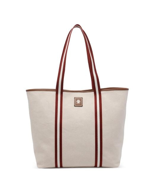 Bally White Edelbliss Canvas Tote Bag