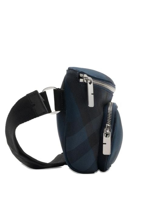 Burberry Black Check-Pattern Belt Bag for men