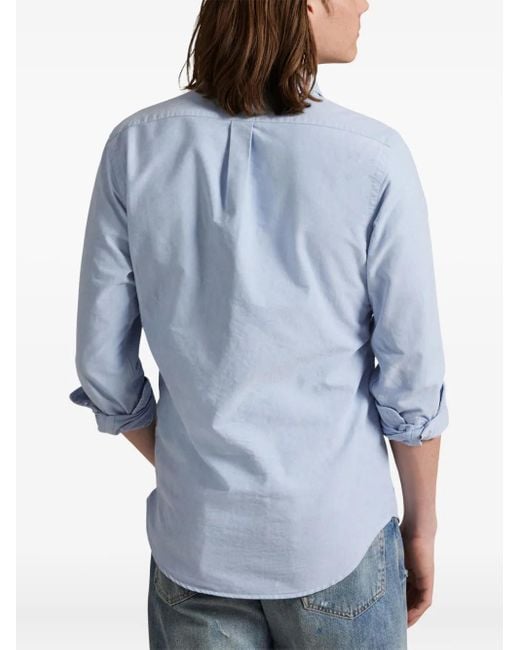 Polo Ralph Lauren Blue Cotton Long-Sleeve Shirt for men