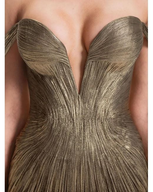 Maria Lucia Hohan オフショルダーマキシドレス Multicolor