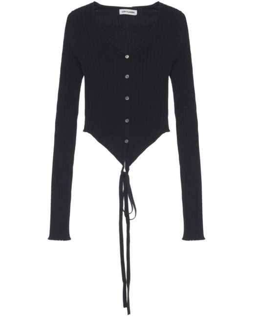 Low Classic Black Long-sleeve Knitted Top