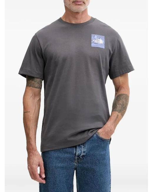 The North Face Gray Graphic-Print T-Shirt