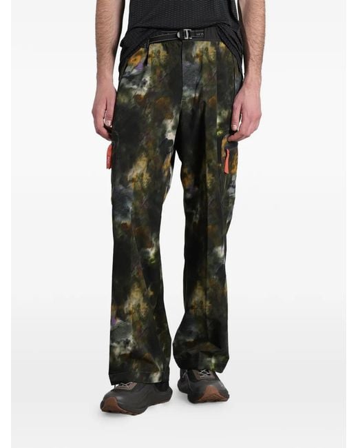 And Wander Black Roa Tie-Dye Cargo Pants