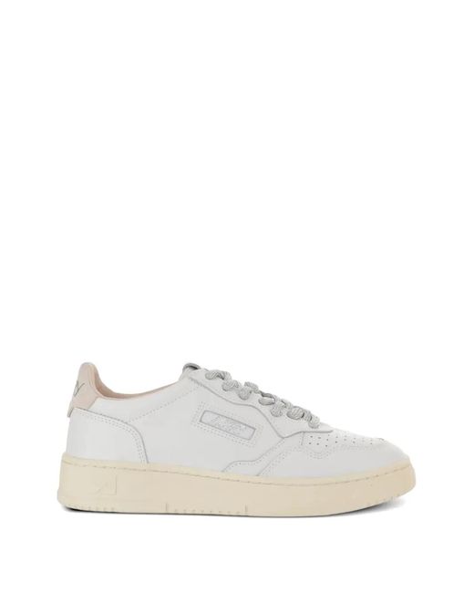 Autry White Medalist Leather Sneakers