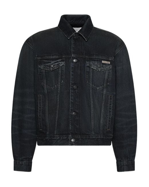 Calvin Klein Black Buttoned Jacket for men