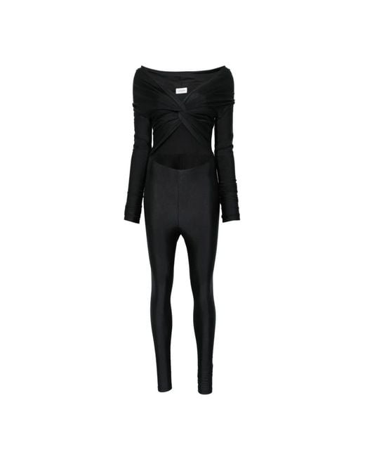 ANDAMANE Black Twist-Detail Cut-Out Jumpsuit