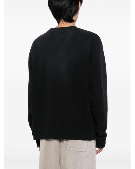 Maison Mihara Yasuhiro Black Dog-print Cotton Sweatshirt for men