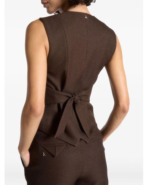 Manière De Voir Brown Christine Tailored Cinch Waistcoat