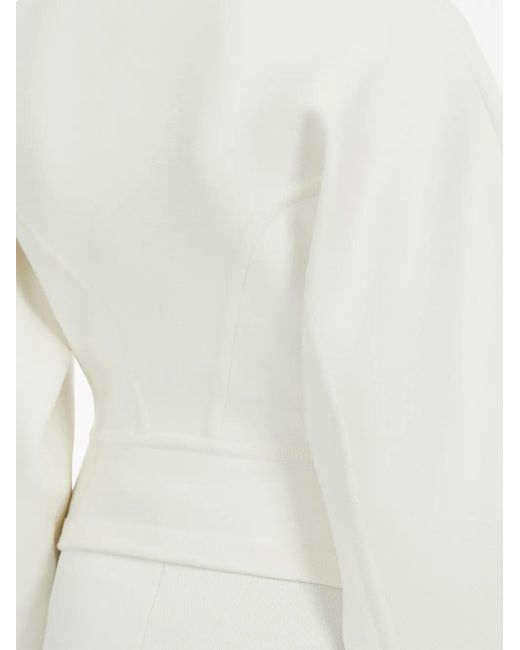 Ferragamo White Asymmetrical Jacket