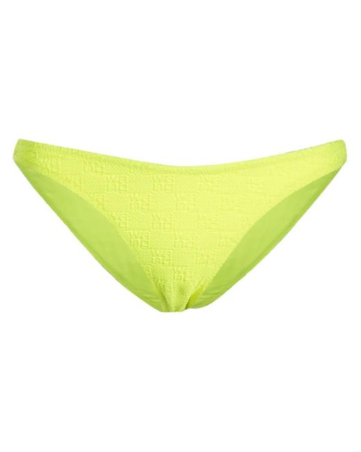 Alexander Wang Yellow Logo-Knit Bikini Bottoms