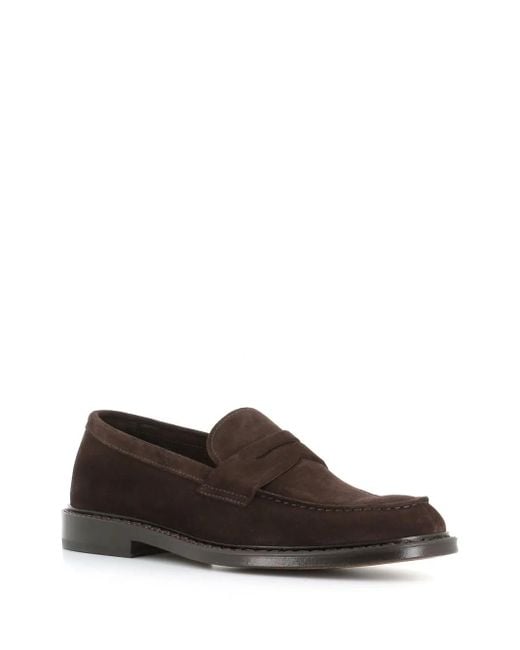 Doucal's Brown Suede Loafers for men