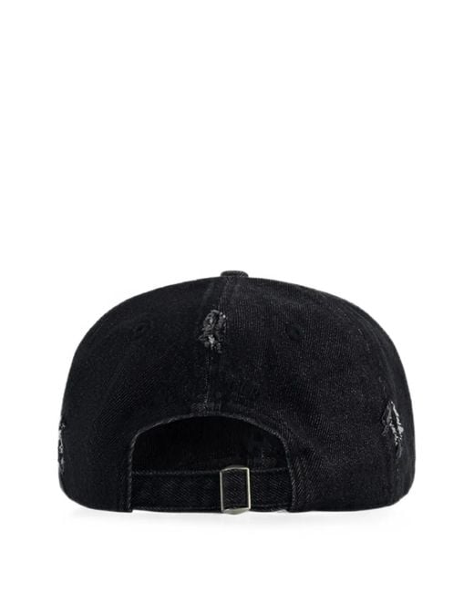 OTTOLINGER Black Distressed Slogan-Print Baseball Cap