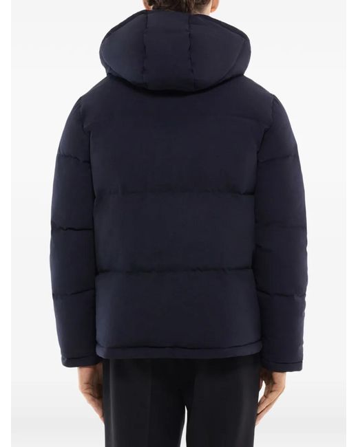 Fursac Blue Hooded Padded Jacket for men