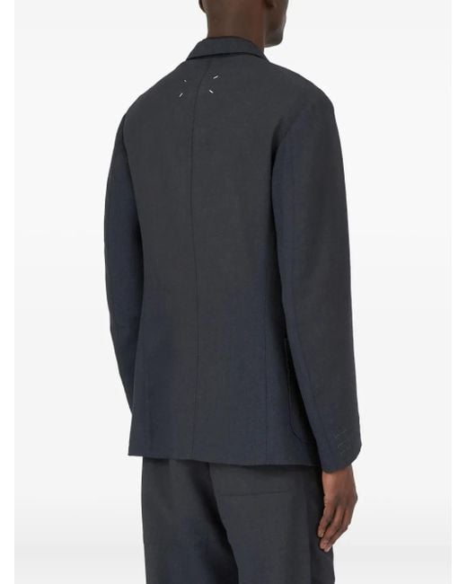 Maison Margiela Blue Wool Blazer for men