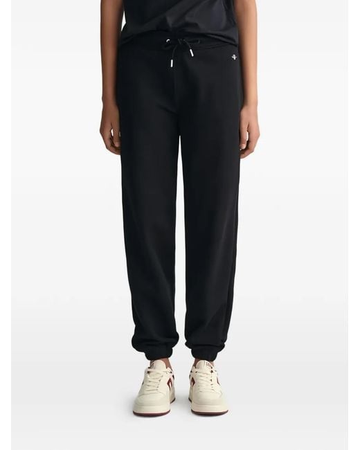 Gant Black Drawstring Track Pants