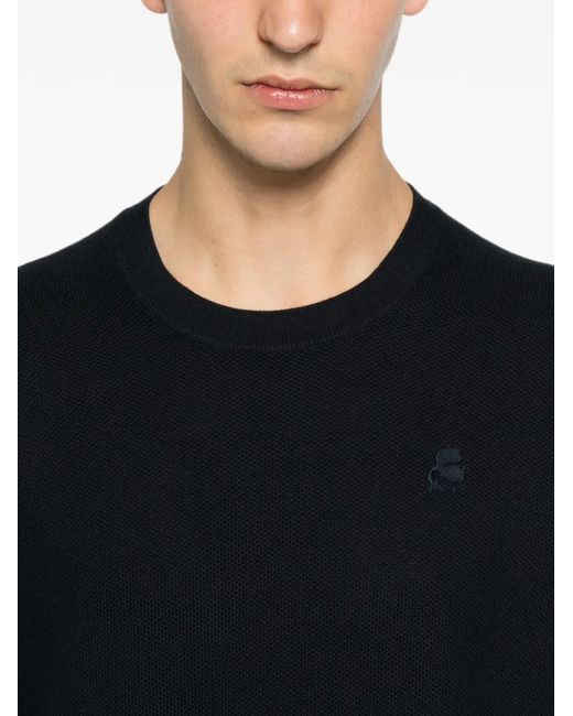 Karl Lagerfeld Black Crew-Neck Sweater for men